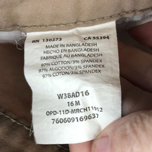 Riders By Lee Womens Capri Pants Size 16M Beige Cropped Casual Classic Stretch - Picture 4 of 14